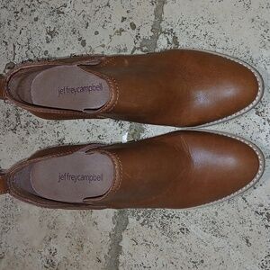 Jeffrey Campbell Rosalee Brown Leather Heeled Booties Size 7